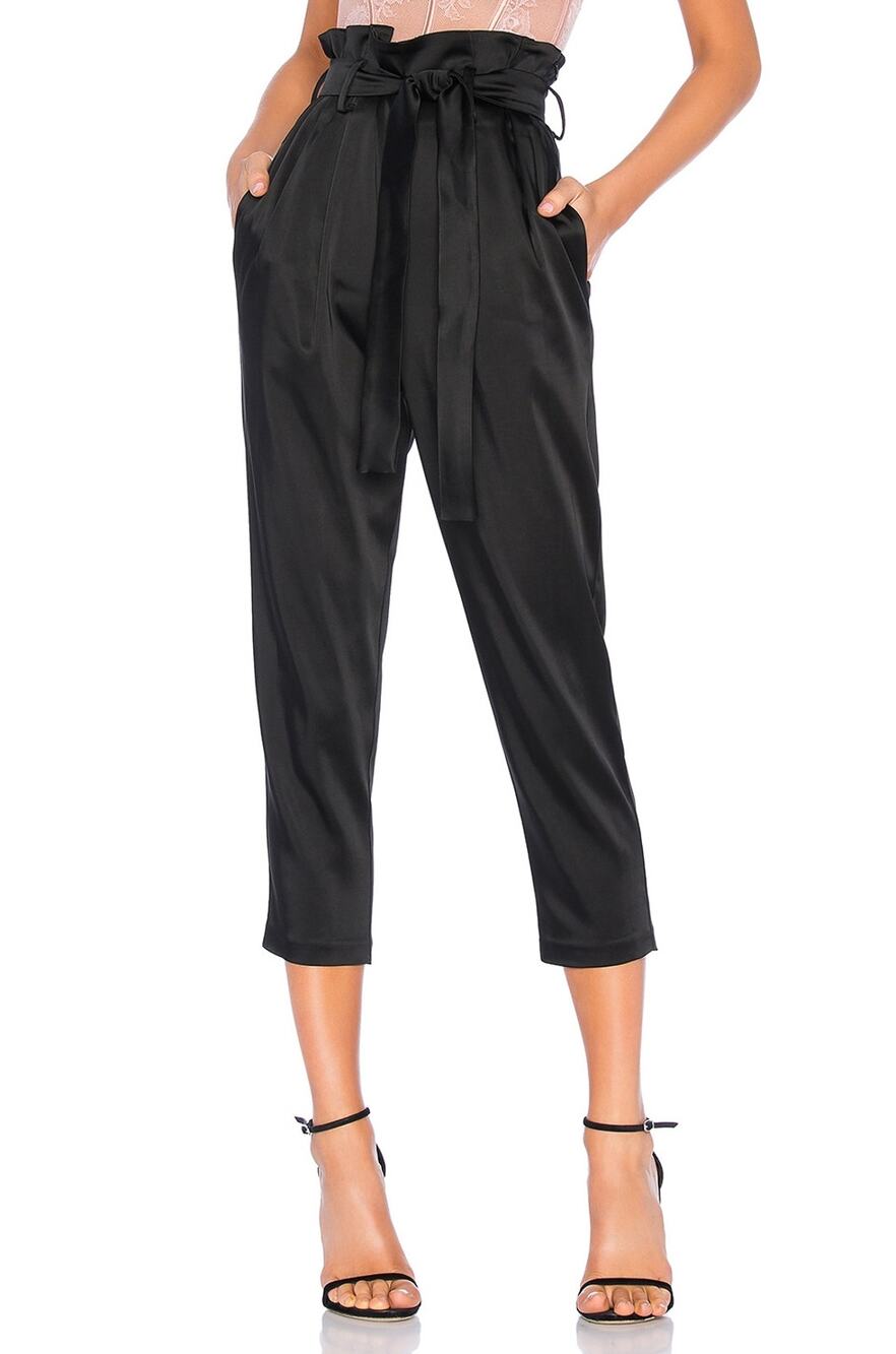 Amanda Uprichard Sleek Black Tessi Pants Size M